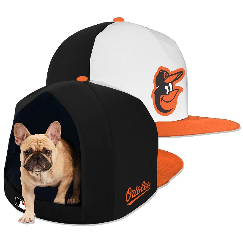 Mesh pet carrier bag-BALTIMORE ORIOLES NAP CAP PLUSH DOG BED