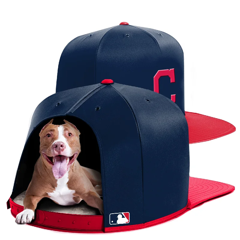 All-weather dog boots-CLEVELAND INDIANS NAP CAP PREMIUM DOG BED