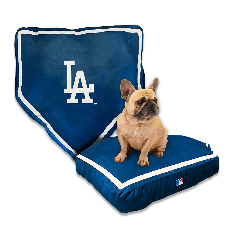 Rotating bird perch toy-LOS ANGELES DODGERS NAP CAP HOME PLATE DOG BED