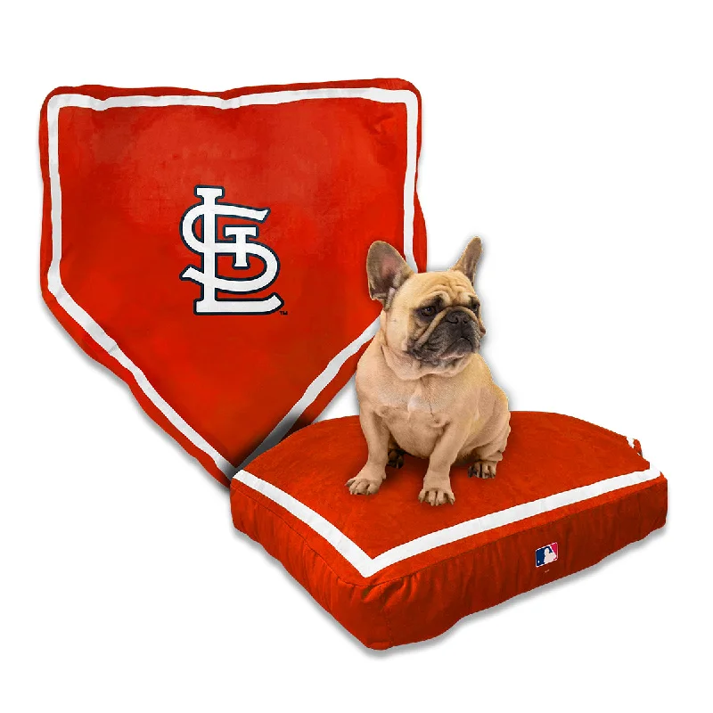 Catnip infused mouse toy-ST. LOUIS CARDINALS NAP CAP HOME PLATE DOG BED