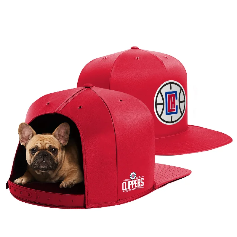 Porcelain pet water dish-LOS ANGELES CLIPPERS NAP CAP PREMIUM DOG BED