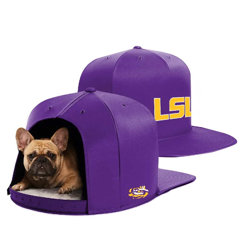 Neon pet harness reflective-LOUISIANA STATE UNIVERSITY NAP CAP PREMIUM DOG BED