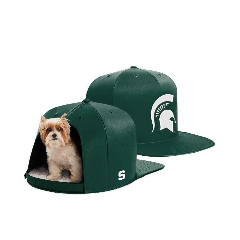 Interactive pet tunnel toy-MICHIGAN STATE NAP CAP PREMIUM DOG BED