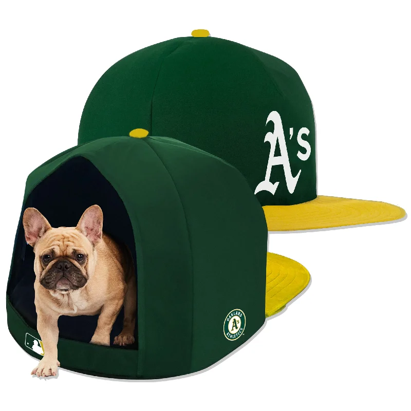 Knotted rope dog toy-OAKLAND ATHLETICS NAP CAP PLUSH DOG BED