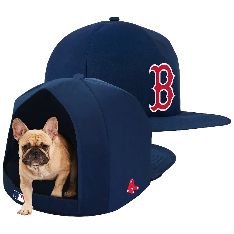 Pet odor eliminator spray-BOSTON RED SOX NAP CAP PLUSH DOG BED