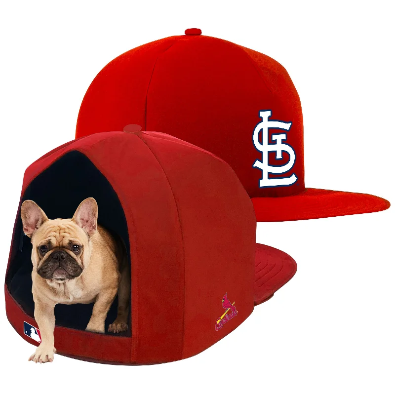 Solar-powered pet fountain-ST. LOUIS CARDINALS NAP CAP PLUSH DOG BED