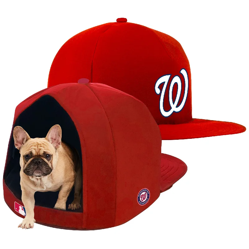 Recycled material pet toy-WASHINGTON NATIONALS NAP CAP PLUSH DOG BED