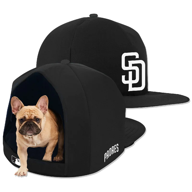 Insulated cat bed winter-SAN DIEGO PADRES NOIR NAP CAP PLUSH DOG BED