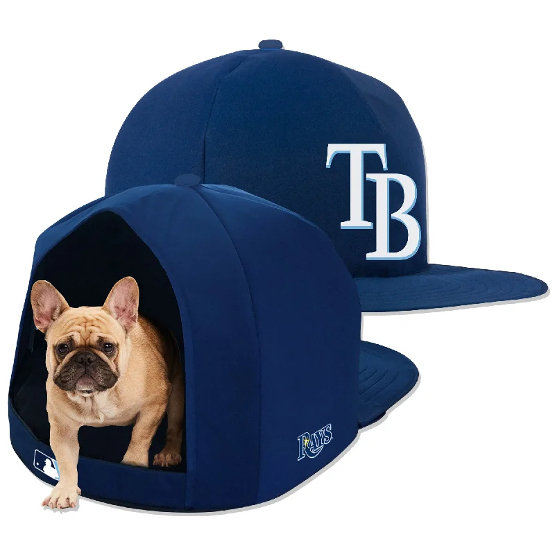 Supportive pet cushion-TAMPA BAY RAYS NAP CAP PLUSH DOG BED