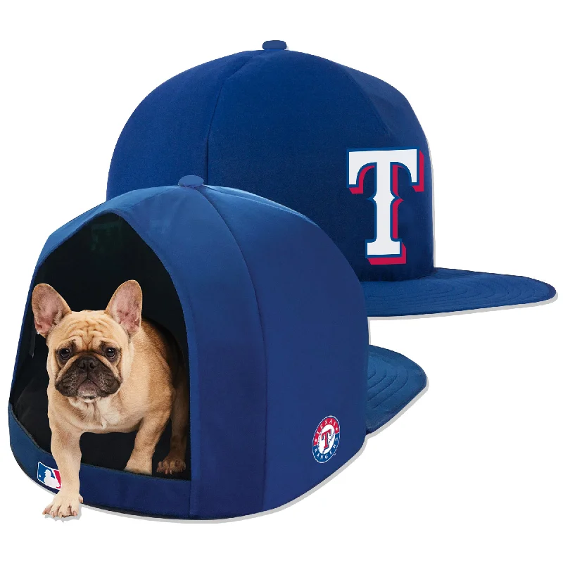 Quilted pet blanket-TEXAS RANGERS NAP CAP PLUSH DOG BED