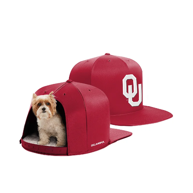 Foldable silicone dog bowl-UNIVERSITY OF OKLAHOMA NAP CAP PREMIUM DOG BED