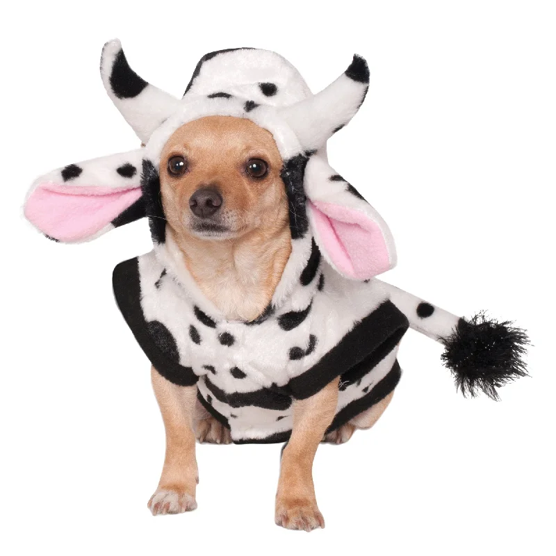 All-weather dog boots-Cow Hoodie & Tail Pet Costume