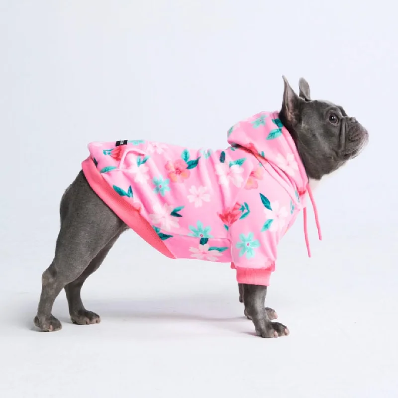 Adjustable pet ramp foldable-Blossom Dog Hoodie - Pink