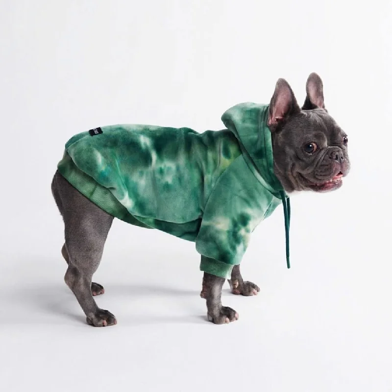 Sisal cat scratching board-Velvet Dog Hoodie - Emerald Green