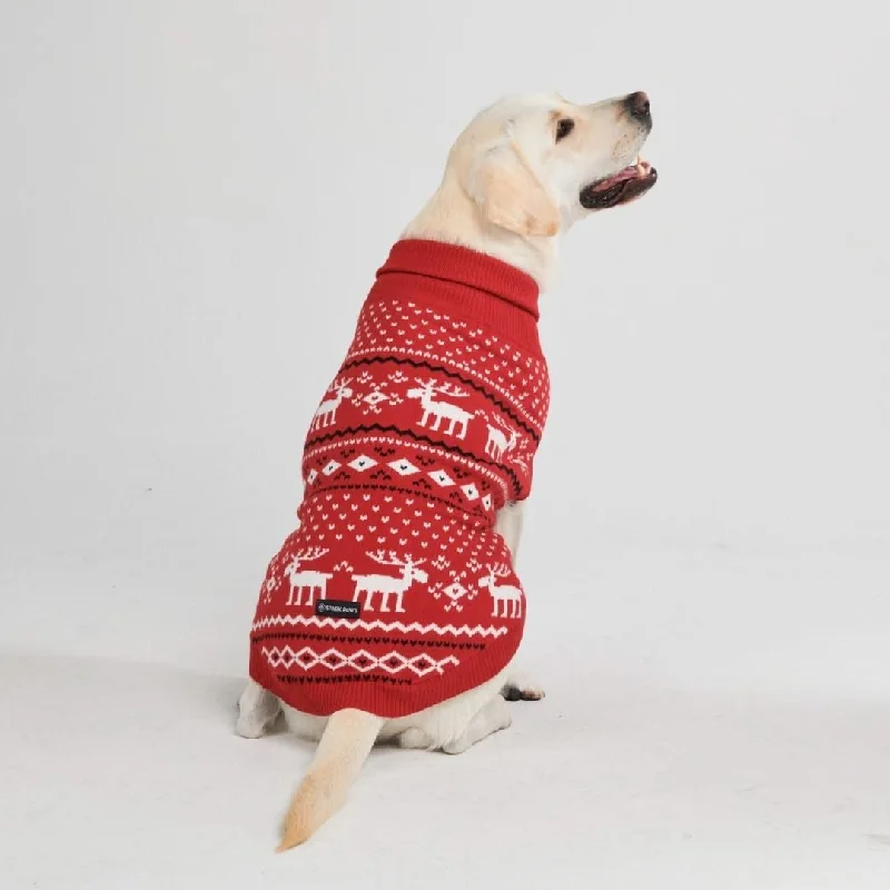 Lavender pet calming spray-Knit Christmas Dog Sweater - Dasher Red