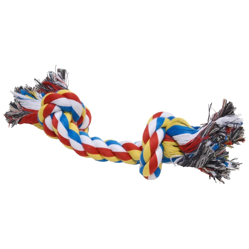 Organic pet dental gel-Jeffers Multicolored Braided Rope Bone Tug Toy