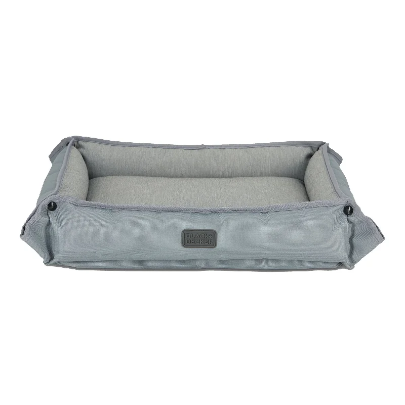 Portable pet water cup-Grey Pet Premium Bed For Medium Dogs, 24 X 20 X 3-Inch