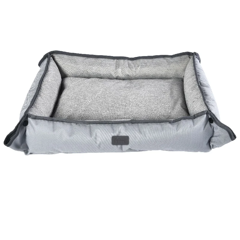 USB pet heating pad-Grey Pet Premium Bed For Small Dogs, 24 X 16 X 3-Inch