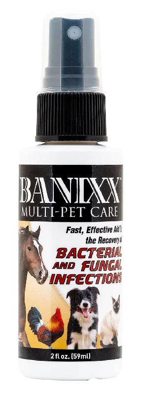 Dual-head pet brush-Banixx Multi-Pet Care Spray, 2 oz