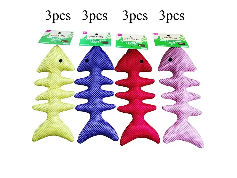 Portable pet kennel small-Squeaker Pet Toy -Fish-