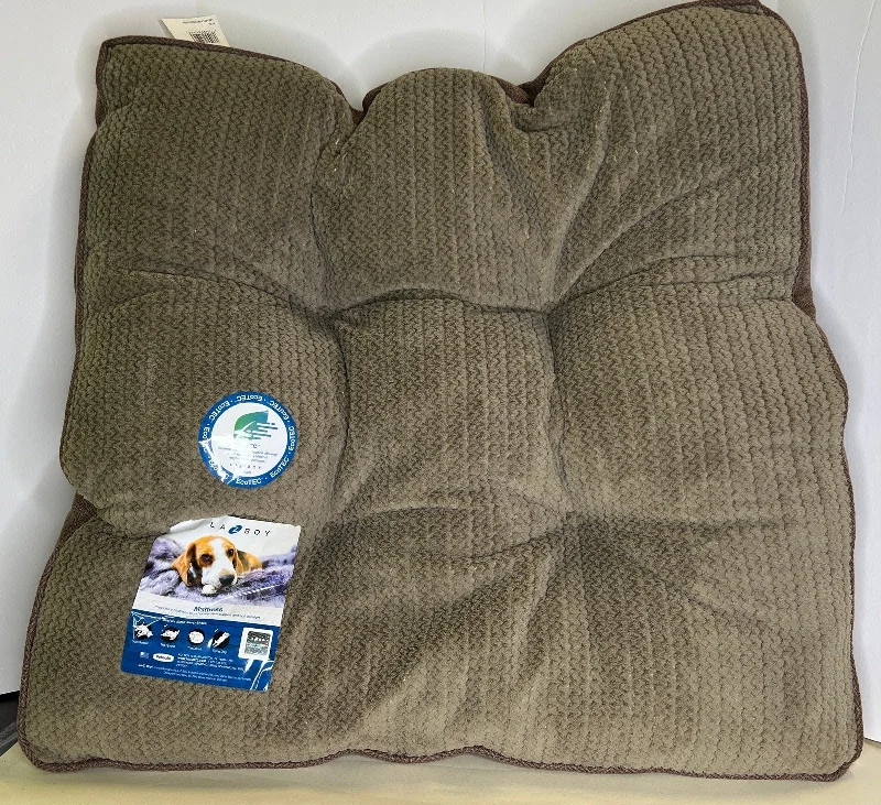 Warm pet fleece blanket-$7 OFF! 28" La-Z-Boy Square EcoTEC Microfiber Pillow Pet Bed: Brown