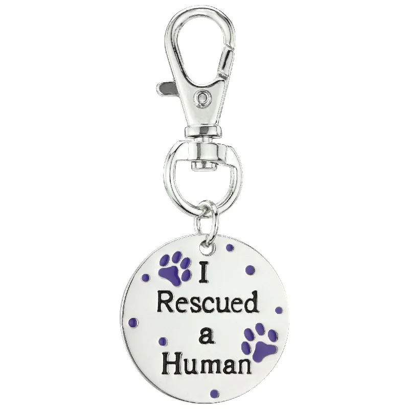 Padded pet carrier bag-I Rescued A Human Pet Tag