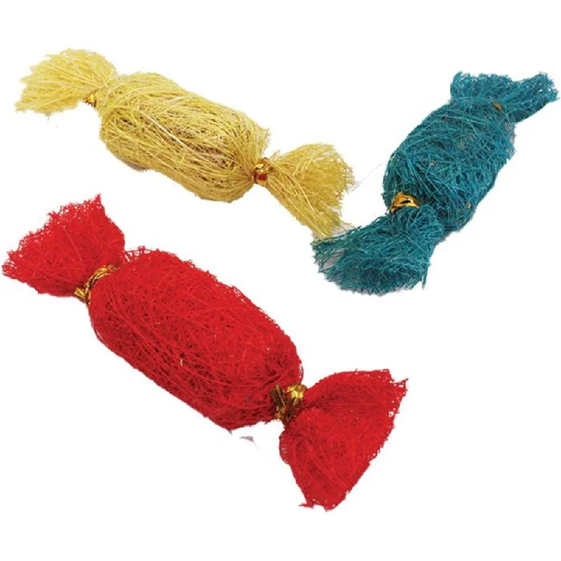 Soft pet throw large-A & E Nibbles Loofah Candies Small Animal Toy