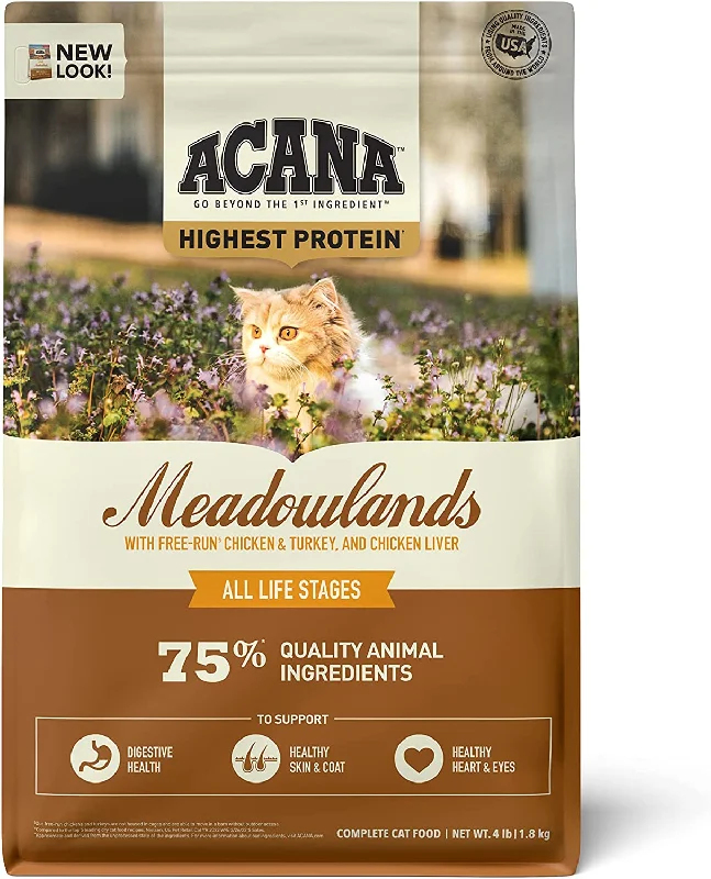 Tilted pet water bowl-ACANA Meadlowlands Dry Cat Food