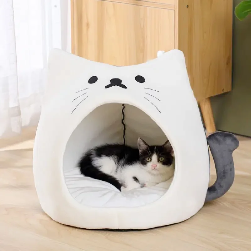 Strong pet tug rope-Adorable Cat Shaped Cat House