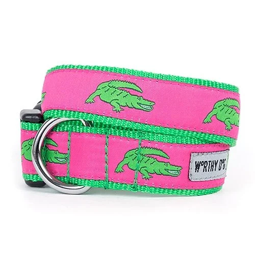 Cotton pet bed small-Alligators Dog Collar and Lead Collection