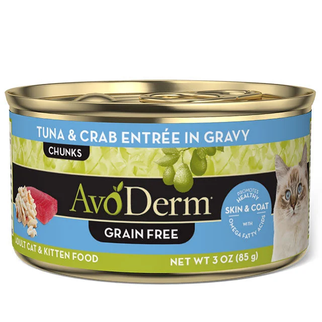 Firm pet bed memory-AvoDerm Grain Free Tuna & Crab Entree in Gravy Cat Food