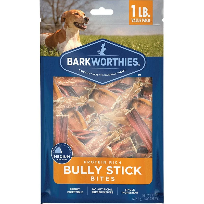 Braided dog leash durable-Barkworthies Bully Stick Bites For Dogs