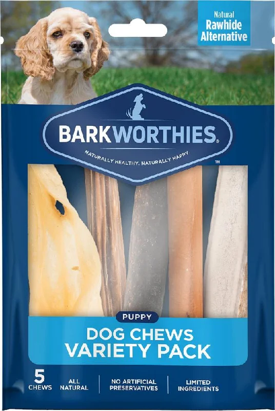 Sustainable pet bed-Barkworthies Dog Chew Variety Pack for Puppies & Small Breeds