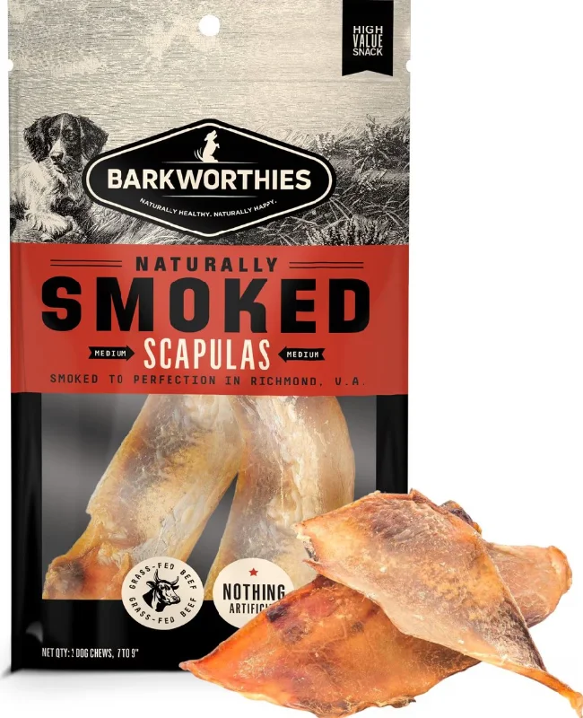 Firm pet bed orthopedic-Barkworthies Smoked Scapula 2 Pack For Dogs