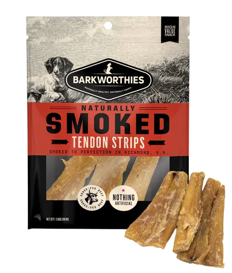 Programmable fish feeder-Barkworthies Smoked Tendon 3 Pack For Dogs