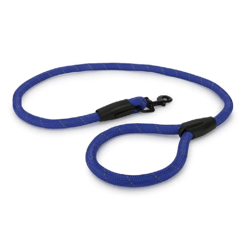 Silicone travel pet bowl-Basil Rope Leash for Dogs and Cats (Blue)