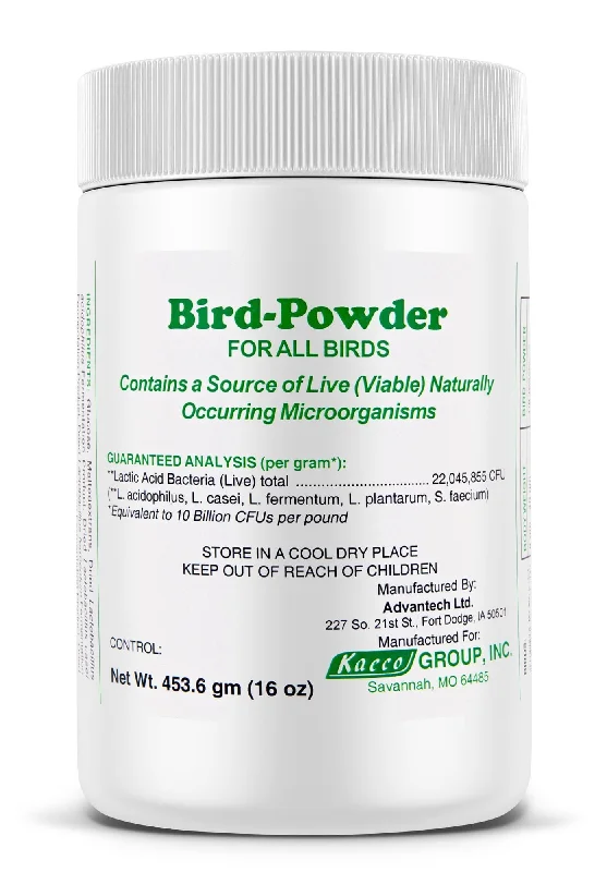 Hemp pet collar eco-Bird-Powder (Probiotic) for All Birds, 16 oz