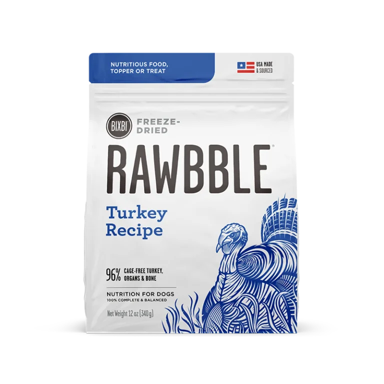 Double-sided pet brush-Bixbi Rawbble® Freeze-Dried Food for Dogs – Turkey Recipe