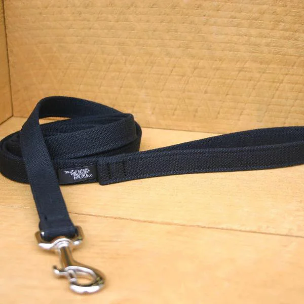 Hemp Dog Leash 6' Basic Black