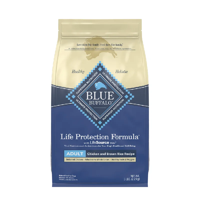 Ceramic pet feeding dish-Blue Buffalo Life Protection Natural Chicken & Brown Rice Recipe Adult Dry Dog Food