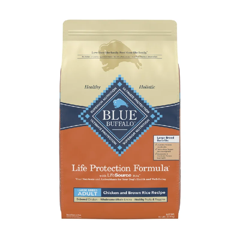 Plush orthopedic dog bed-Blue Buffalo Life Protection Natural Chicken & Brown Rice Recipe Large Breed Adult Dry Dog Food