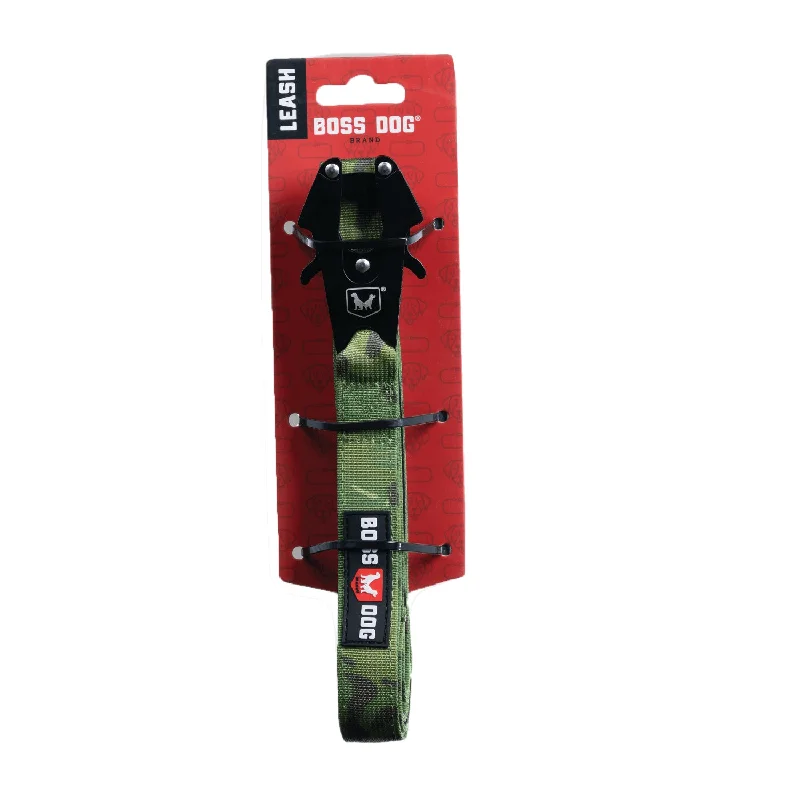 Supportive pet cushion-Boss Dog Tactical Green Camo Leash