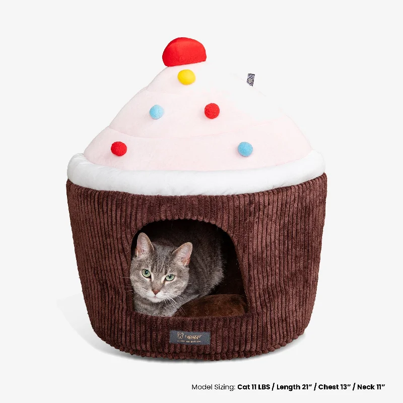 Durable pet water dish-Chocolate Cupcake Dog & Cat Fun Bed Prive Collection