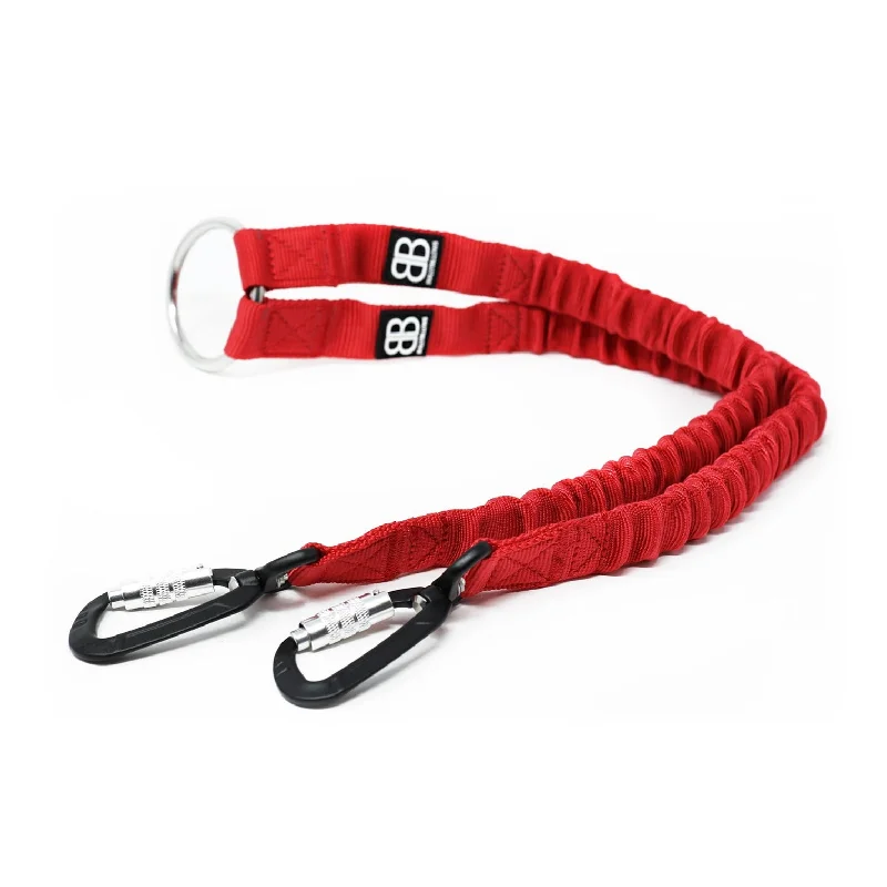 Cat scratching pole wood-Bully Billows - Zero Shock Bungee Dual Dog Lead - Red