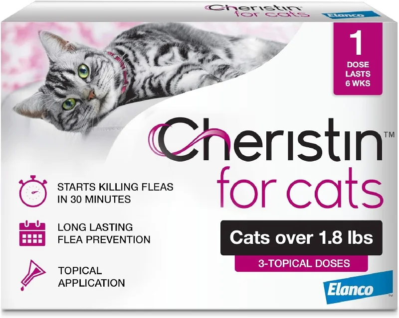 Compact pet travel kennel-Cheristin Topical Flea Treatment for Cats