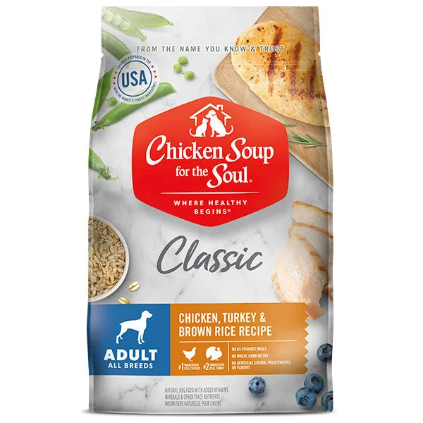 Natural rubber pet toy-Chicken Soup for the Soul Classic Adult Dry Dog Food Chicken, Turkey & Brown Rice Recipe