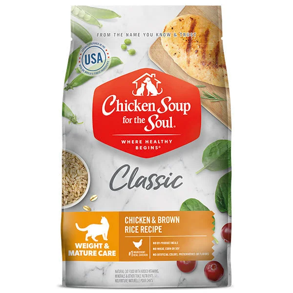 Elastic cat collar safety-Chicken Soup for the Soul Classic Weight & Mature Care Dry Cat Food - Chicken & Brown Rice Recipe