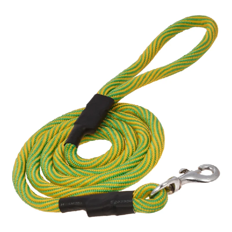 Wide-base pet water bowl-Chullbull Strong Rope Cord Leash for Dogs (Yellow)