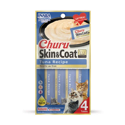 Firm pet cushion bed-CHURU Skin & Coat Tuna Recipe Lickable Cat treats