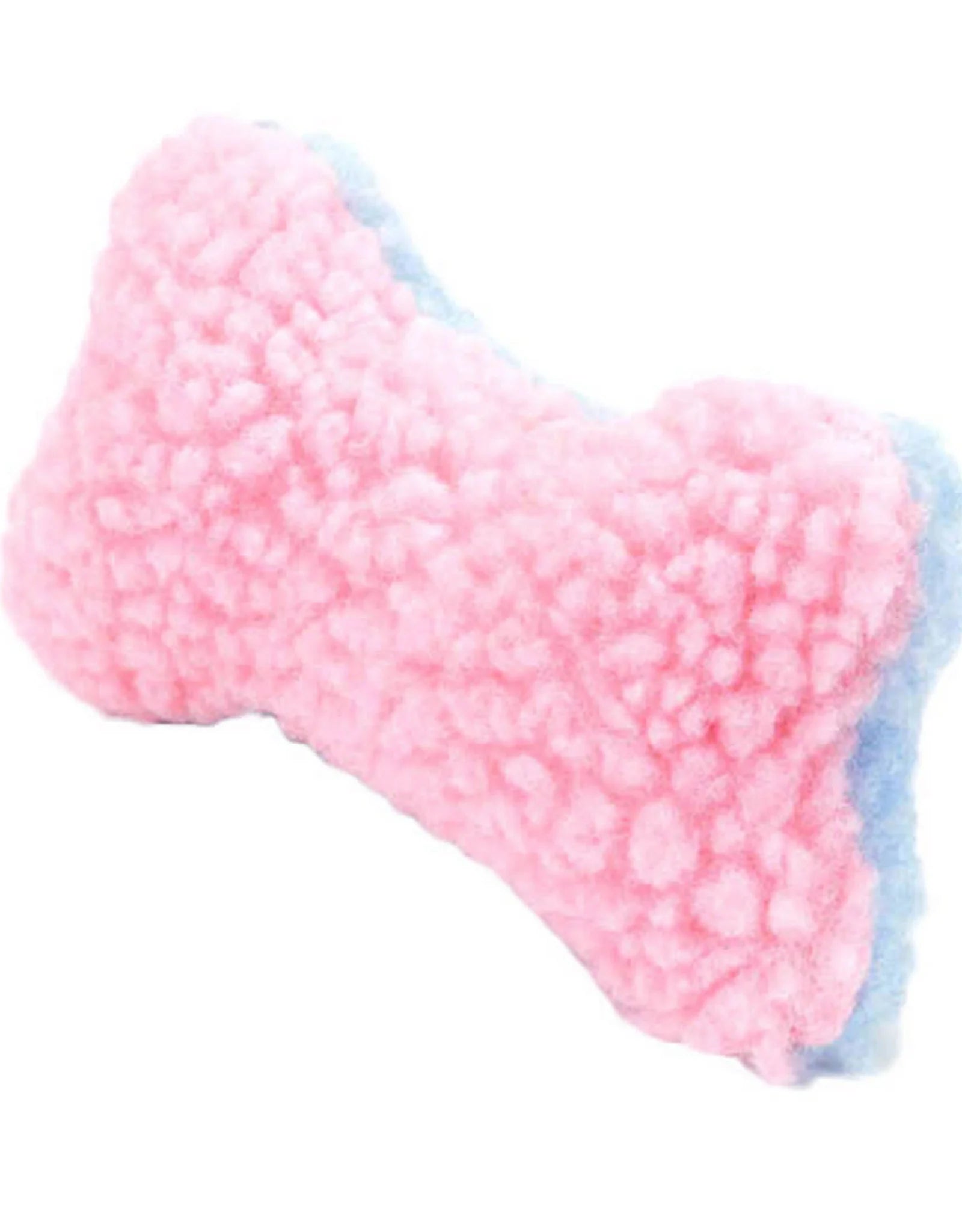 Orthopedic cat pillow-COASTAL Li'l Pals Fleece Pink/Blue Bone Small Dog Toy